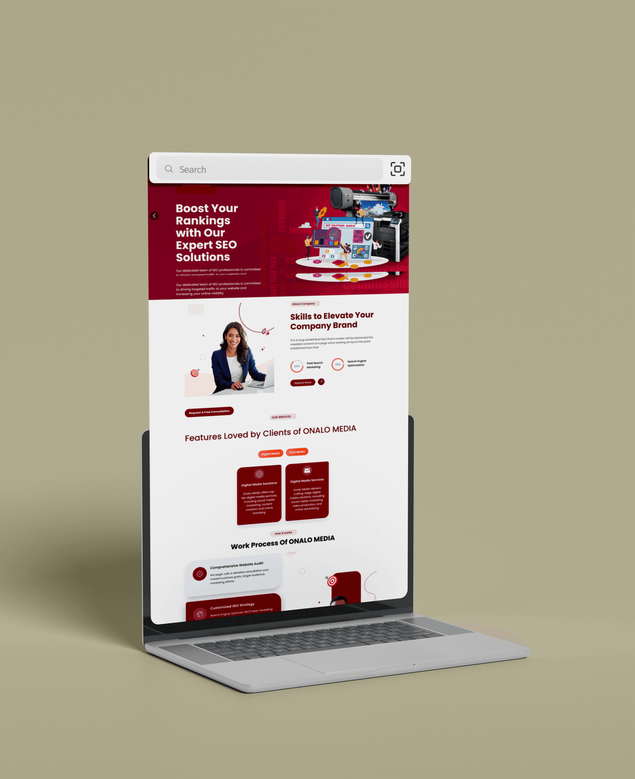 Softex Website slide