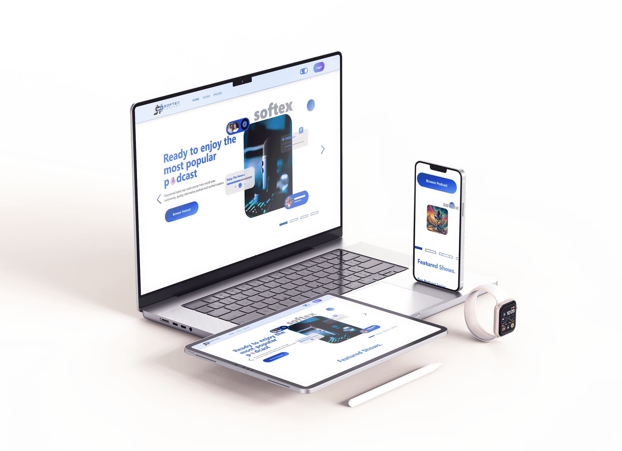 Softex Website slide